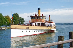 Schaufelraddampfer auf dem Chiemsee